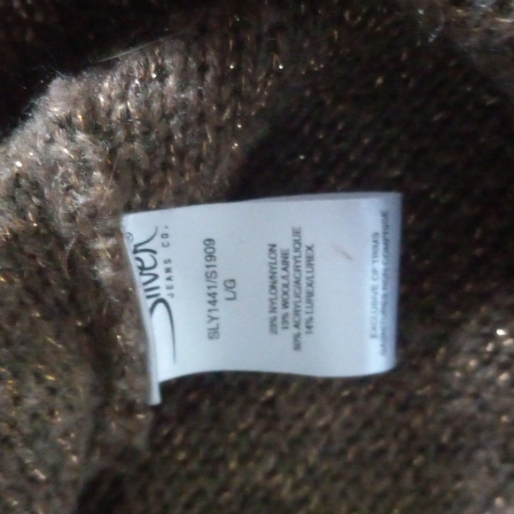 Ladies Silver L Gold Hi-Low Sweater - Picture 4 of 6